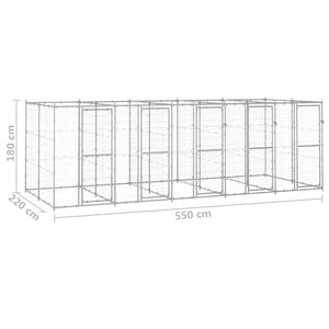 Outdoor Large dog kennel Galvanized steel-13