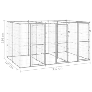 Outdoor Large dog kennel Galvanized steel-11