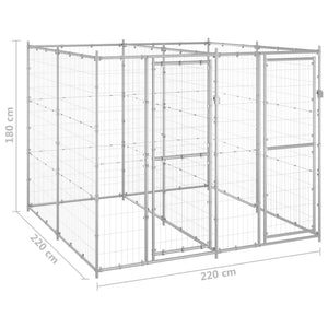 Outdoor Large dog kennel Galvanized steel-7