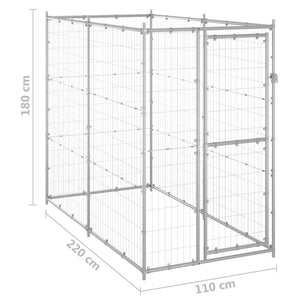 Outdoor Large dog kennel Galvanized steel-6