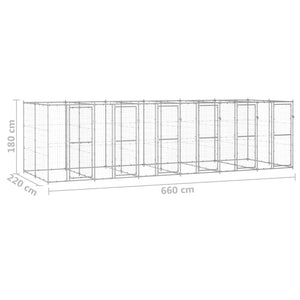 Outdoor Large dog kennel Galvanized steel-14