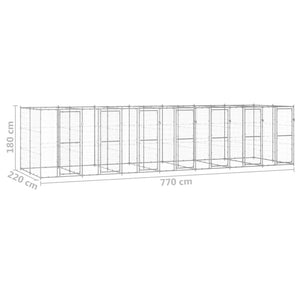 Outdoor Large dog kennel Galvanized steel-15