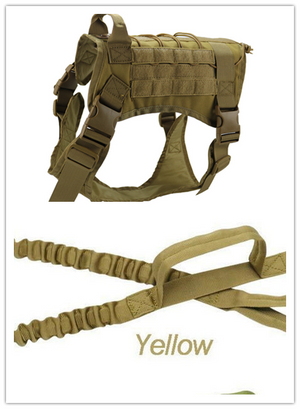 Tactical large dog vest dog patrol equipment pet dog clothes K9 chest strap-12