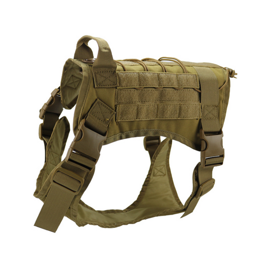 Tactical large dog vest dog patrol equipment pet dog clothes K9 chest strap-0