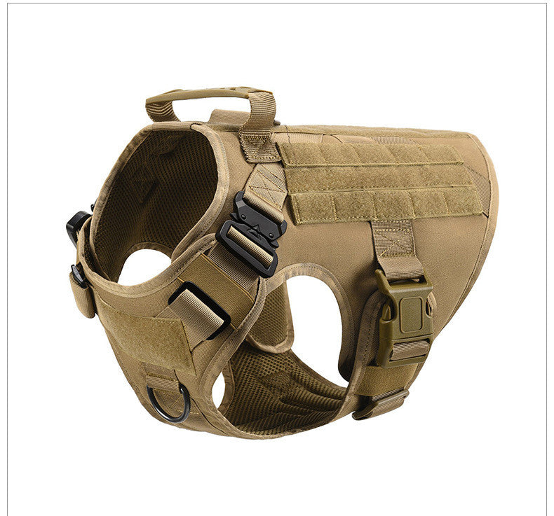 Tactical large dog vest dog patrol equipment pet dog clothes K9 chest strap-14