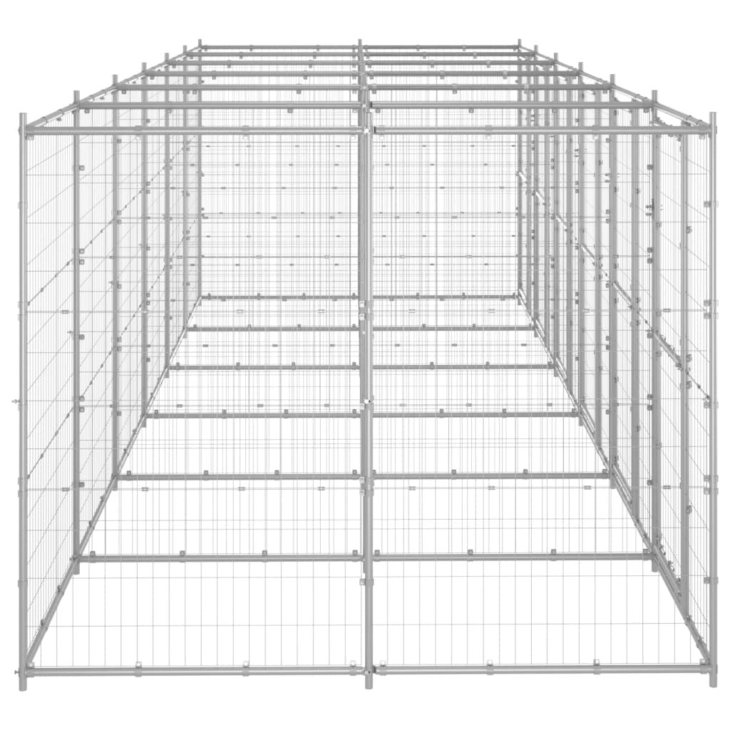 Outdoor Large dog kennel Galvanized steel-0