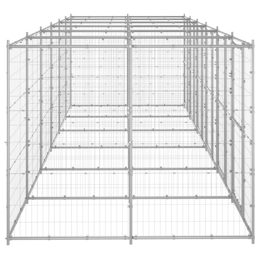 Outdoor Large dog kennel Galvanized steel-0