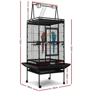 Pet Bird Cage with Perch 173cm-1