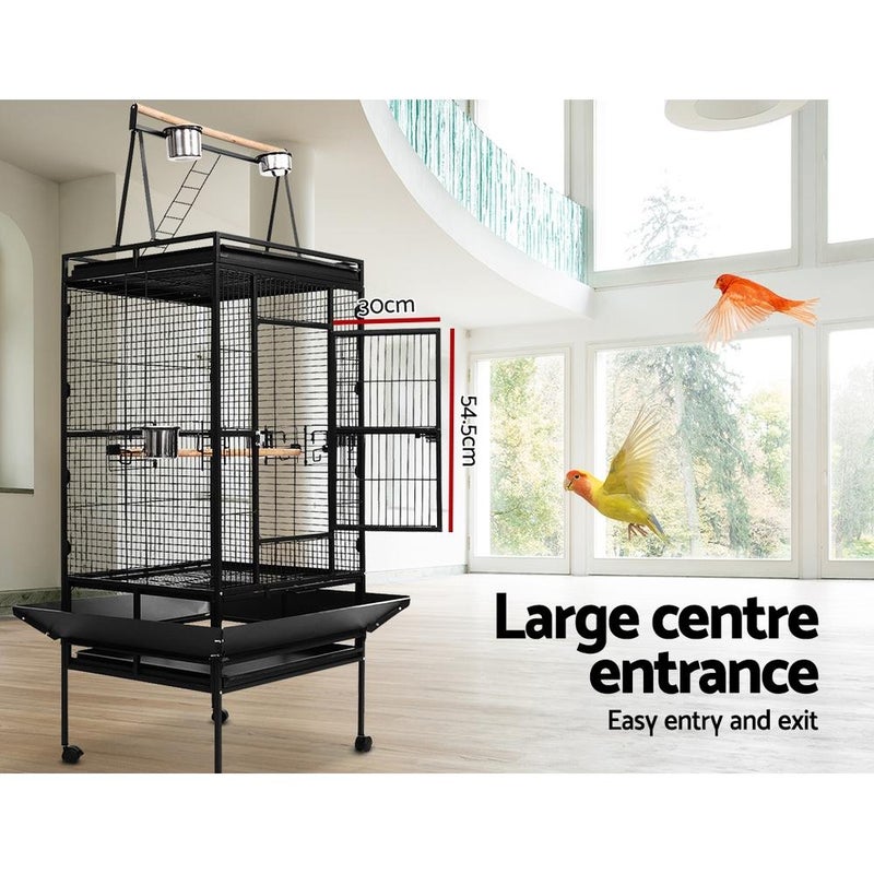 Pet Bird Cage with Perch 173cm-2