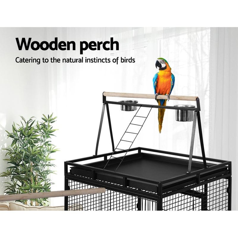 Pet Bird Cage with Perch 173cm-3