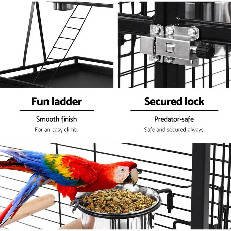 Pet Bird Cage with Perch 173cm-4