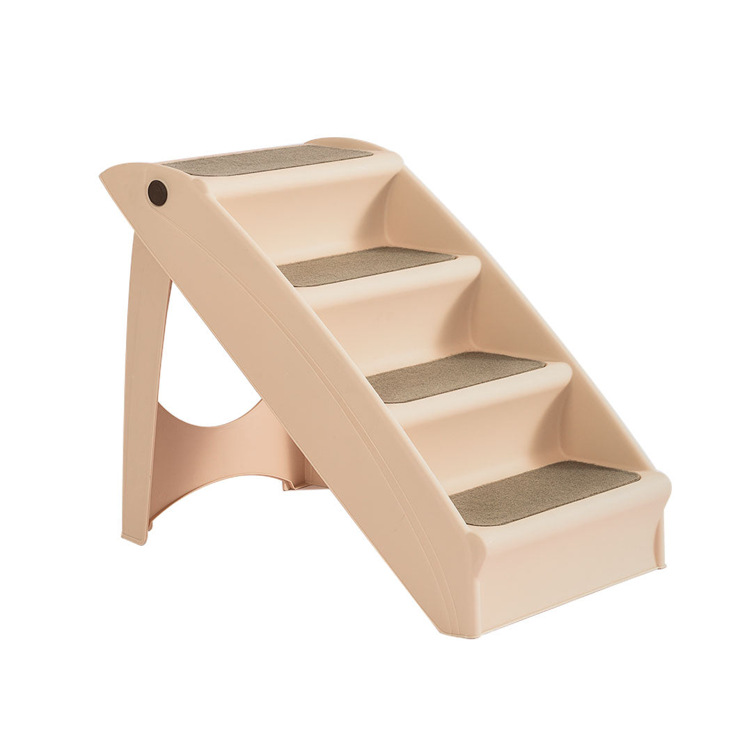 Foldable & Washable Pet Stairs Ramp - Nude-0