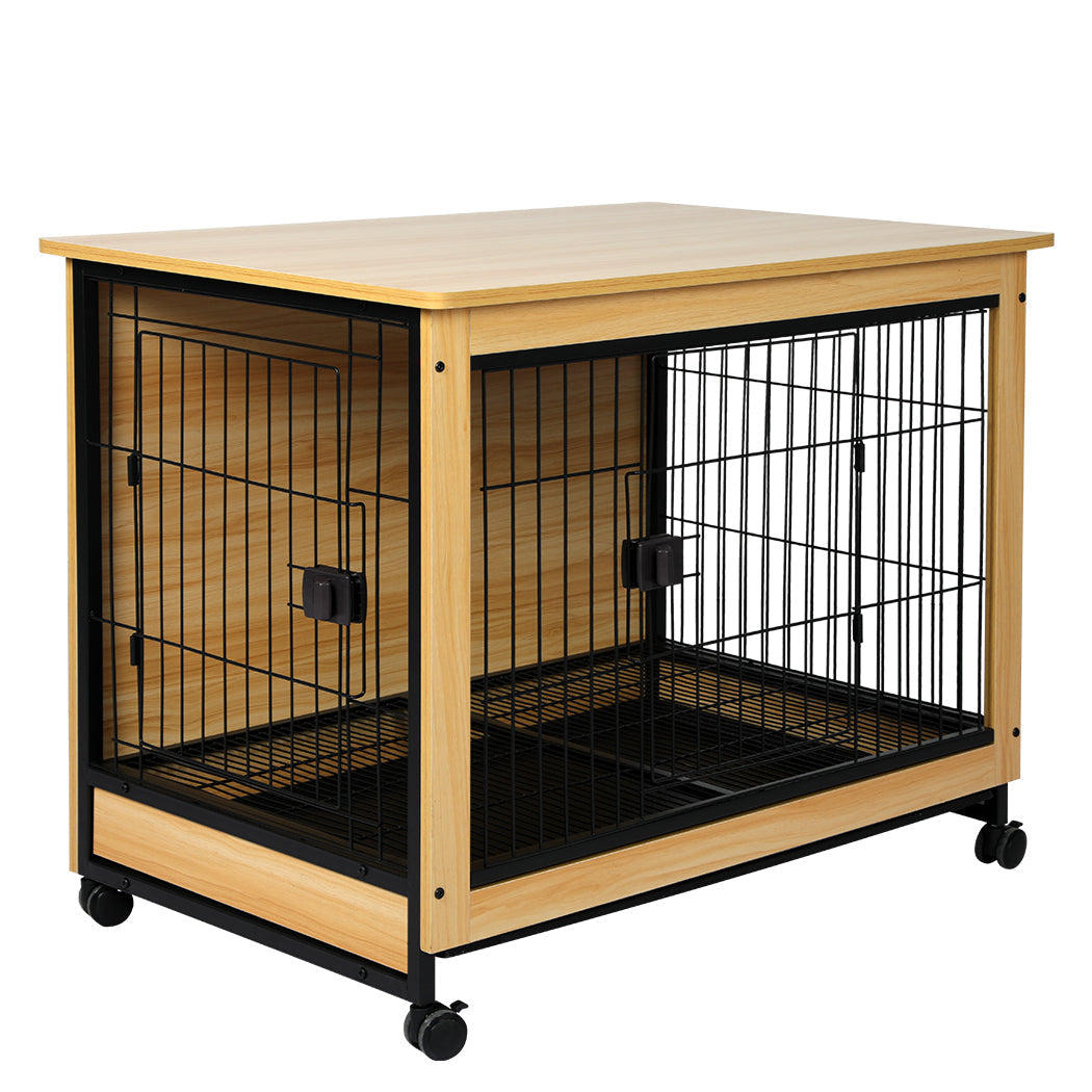 Indoor Wooden Puppy Crate Side Table (4 Sizes)-0