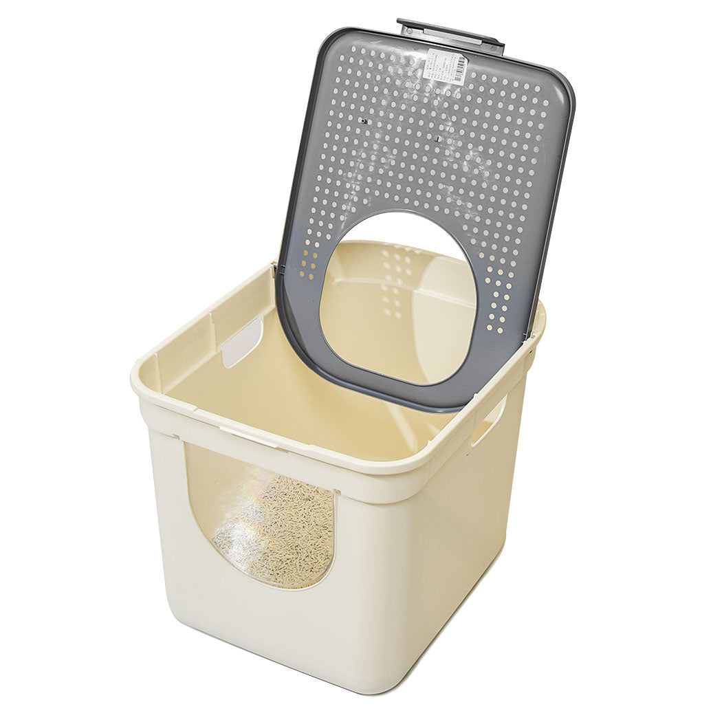 Fully Enclosed Kitty Toilet Trapping Odour Control-1