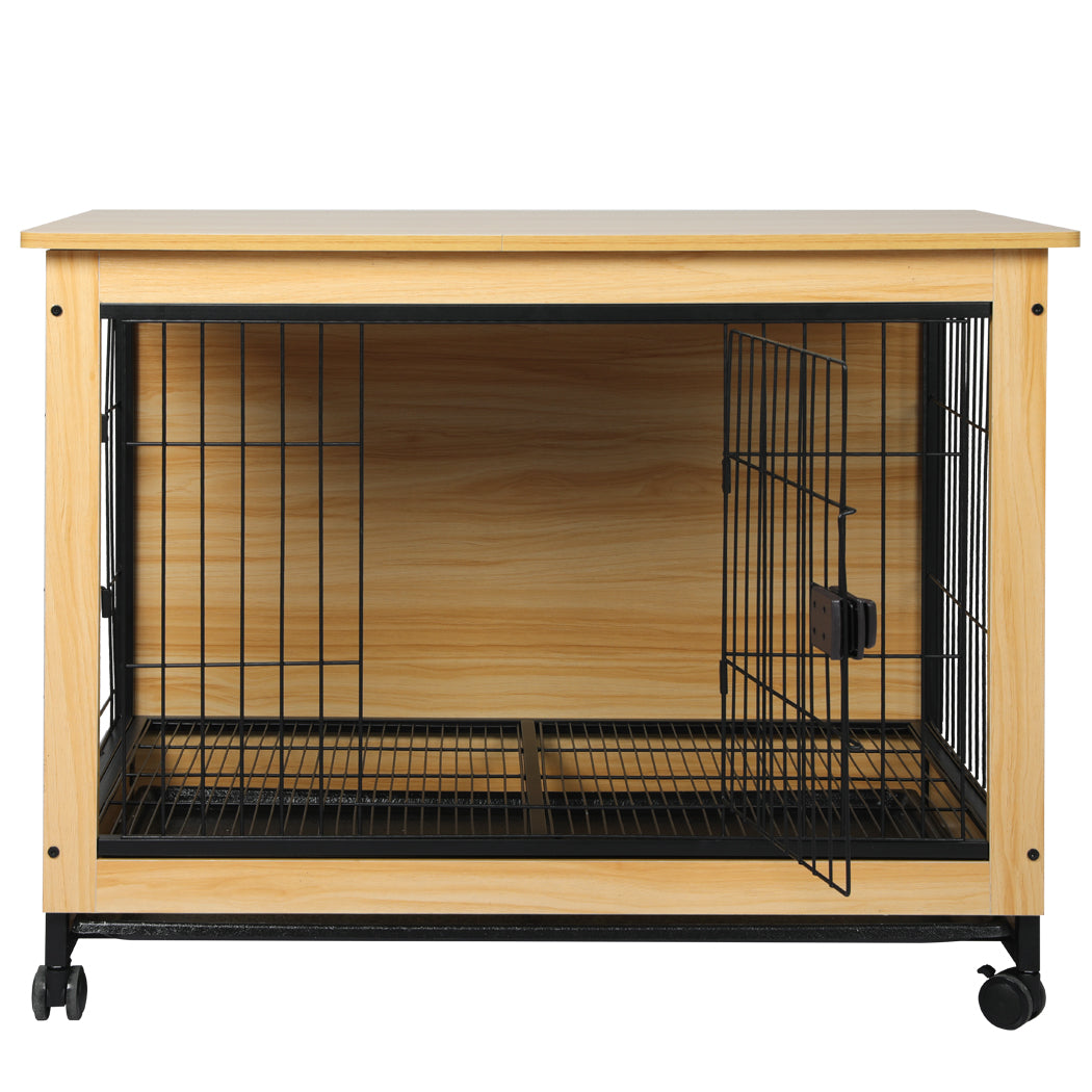 Indoor Wooden Puppy Crate Side Table (4 Sizes)-1