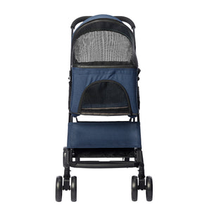 Large Travel Foldable Pushchair Pet Stroller 3 in 1 -  Blue-1