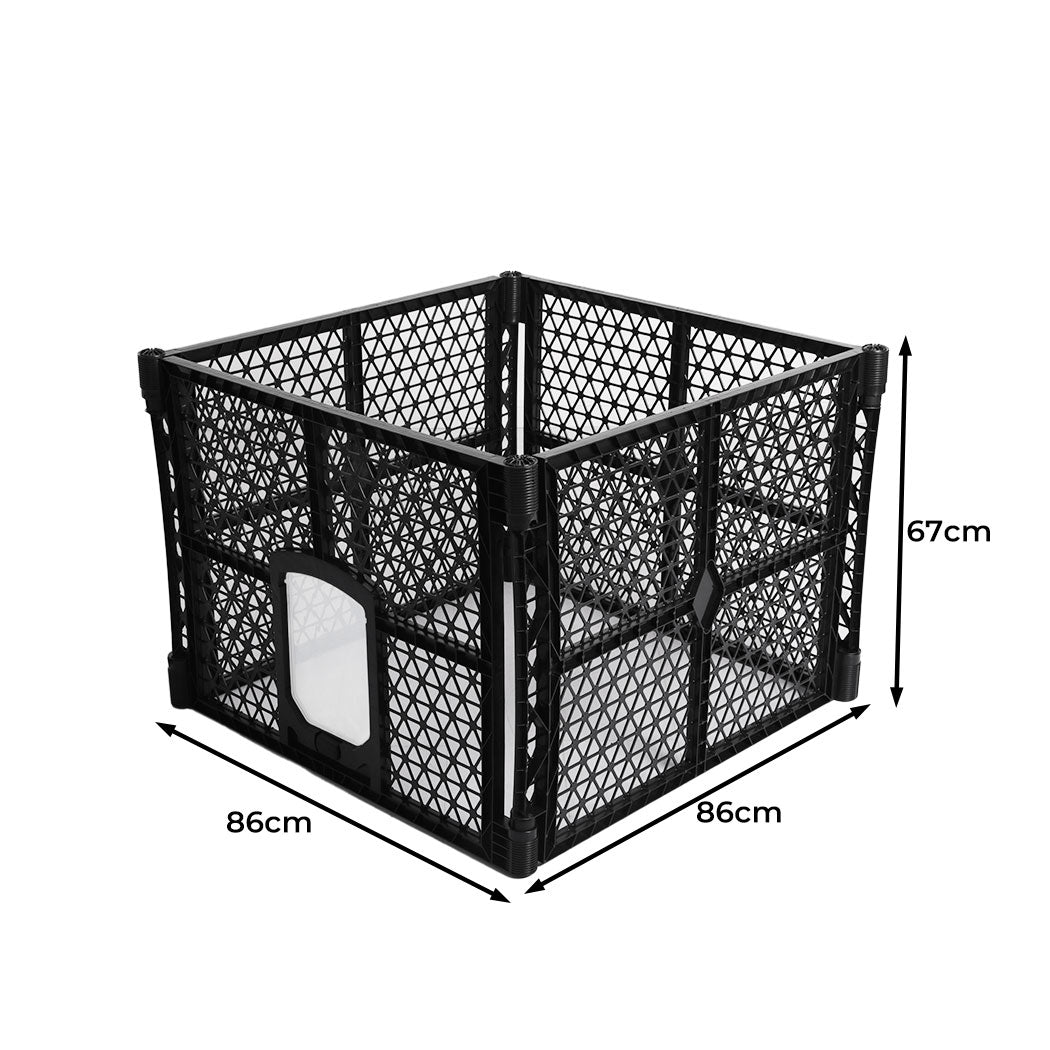 Foldable Plastic Garden Outdoor Pet Playpen 4 Panels-2