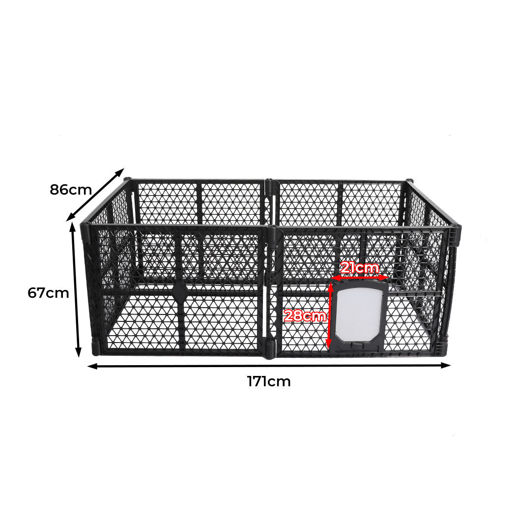 Garden Outdoor Pet Playpen Foldable 6 Panels-2