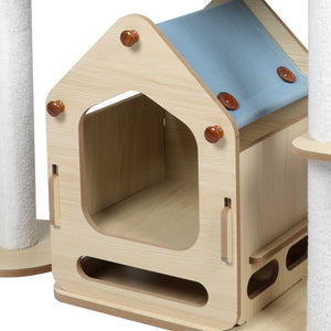 Windmill Wood Cat Condo House 138cm-3