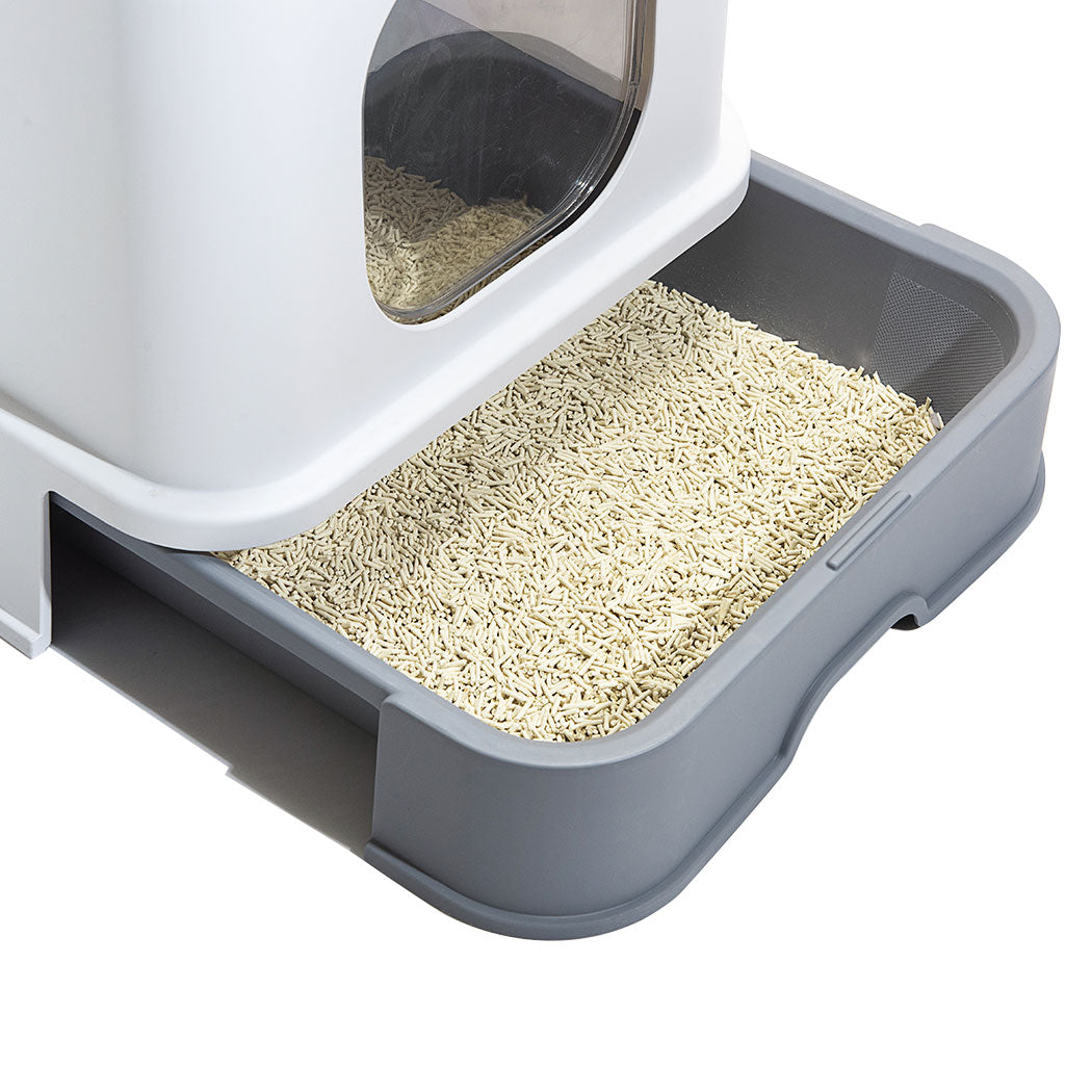 Fully Enclosed Cat Litter Box-4