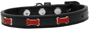 Dog, Puppy & Pet Widget Fashion  Collar, "Red Bone"-3