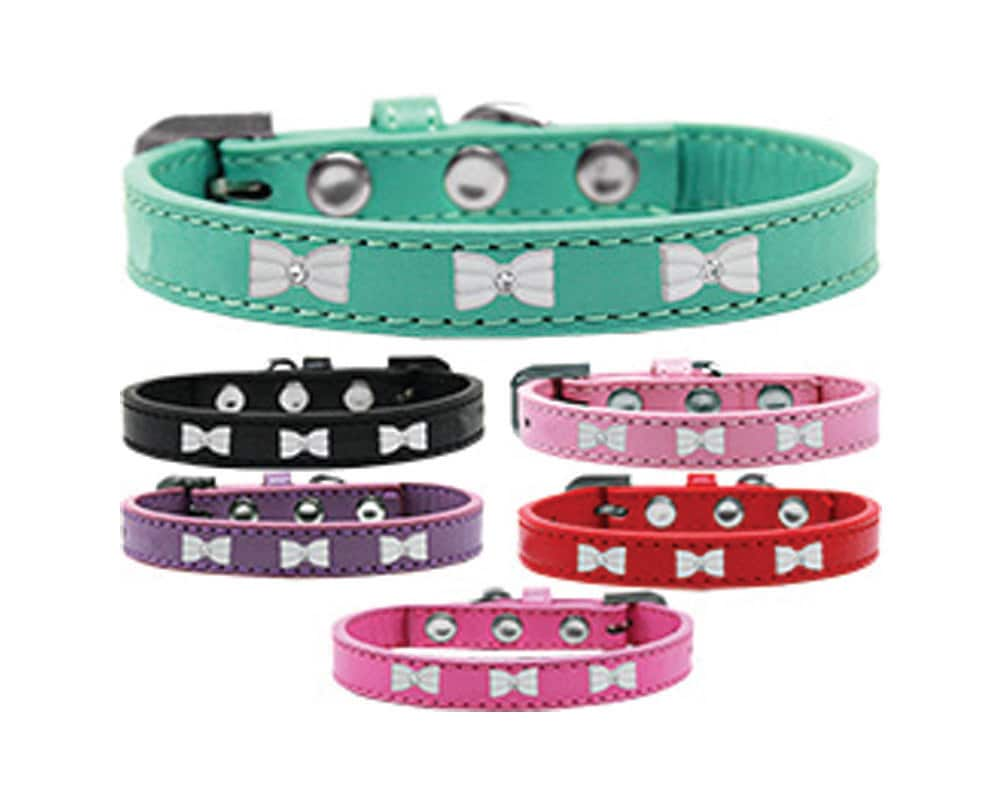 Dog, Puppy & Pet Widget Fashion Collar, "White Bow"-0