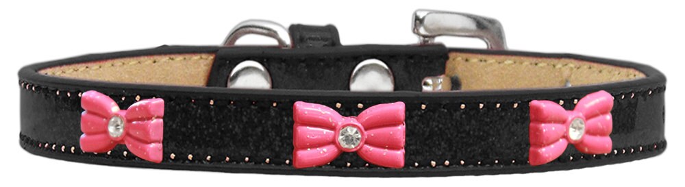 Dog, Puppy & Pet Widget Ice Cream Collar, "Pink Glitter Bow"-3