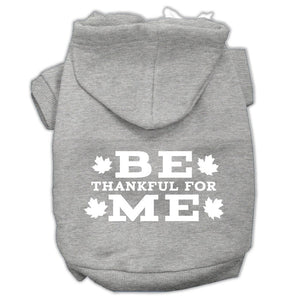 Thanksgiving Pet Dog & Cat Hoodie Screen Printed, "Be Thankful for Me"-3