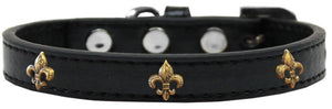 Dog, Puppy & Pet Widget Fashion  Collar, "Bronze Fleur De Lis"-2