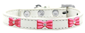 Dog, Puppy & Pet Widget Fashion Collar, "Pink Glitter Bow"-3