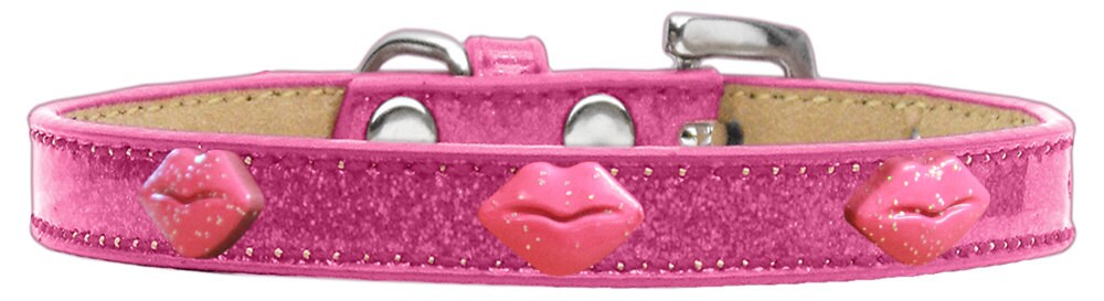 Dog, Puppy & Pet Widget Ice Cream Collar, "Pink Glitter Lips"-3