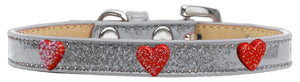 Dog, Puppy & Pet Widget Ice Cream Collar, "Red Glitter Heart"-3