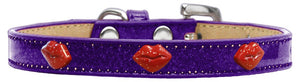 Dog, Puppy & Pet Widget Ice Cream Collar, "Red Glitter Lips"-4