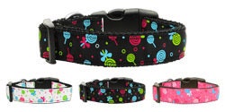 Pet Dog & Cat Nylon Collar or Leash, "Lollipops"-0