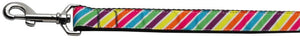 Pet Dog & Cat Nylon Collar or Leash, "Striped Rainbow"-3