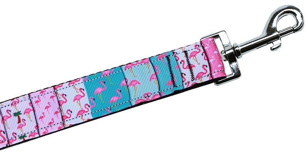 Pet Dog & Cat Nylon Collar or Leash, "Flamingo Fun"-2