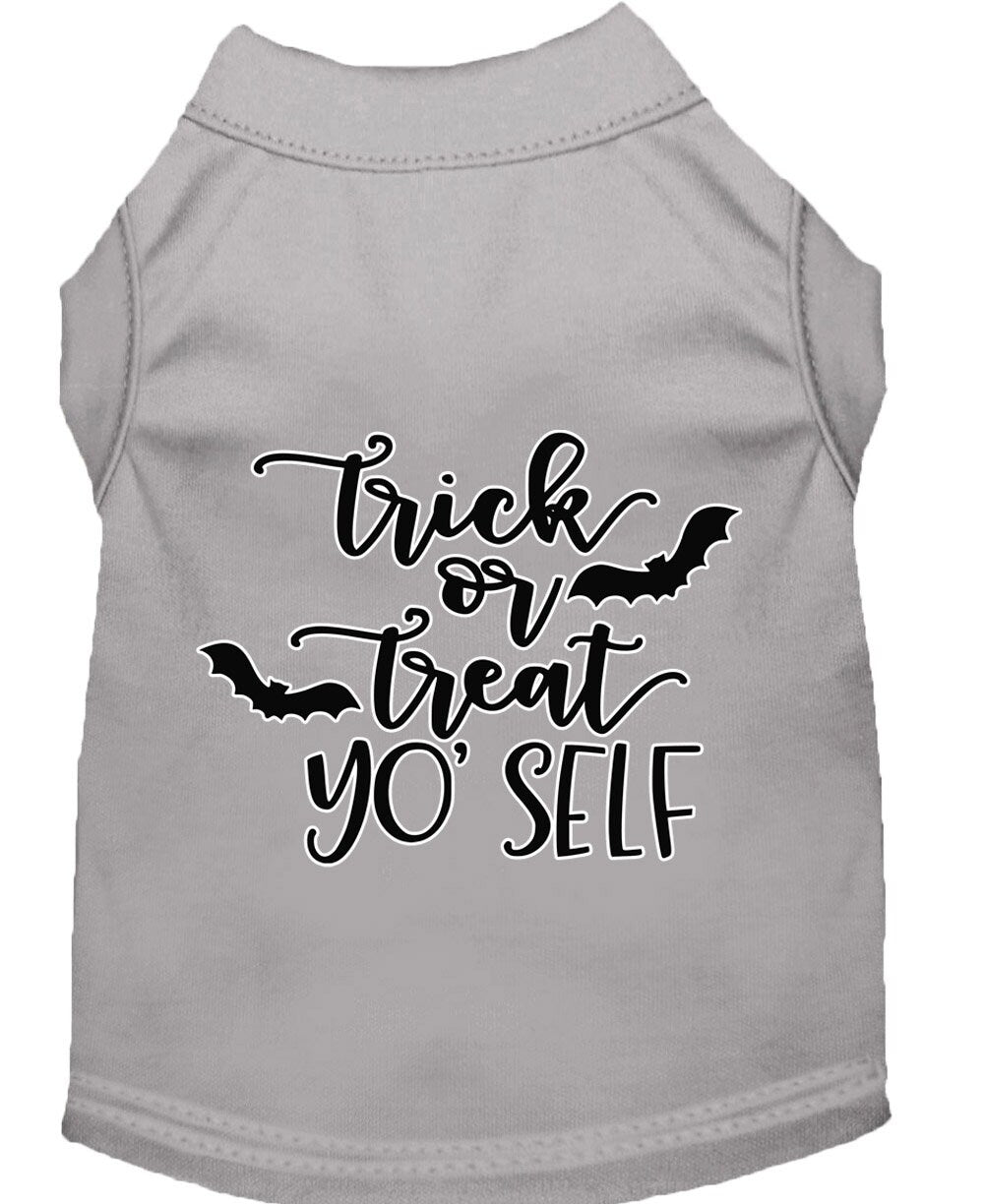 Halloween Pet Dog & Cat Shirt Screen Printed, "Trick Or Treat Yo' Self"-2