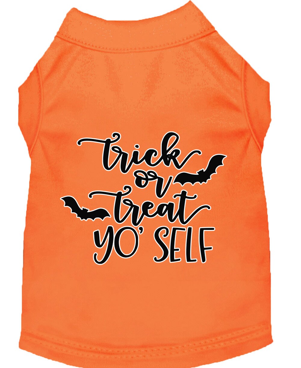 Halloween Pet Dog & Cat Shirt Screen Printed, "Trick Or Treat Yo' Self"-3