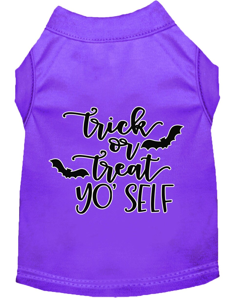 Halloween Pet Dog & Cat Shirt Screen Printed, "Trick Or Treat Yo' Self"-4