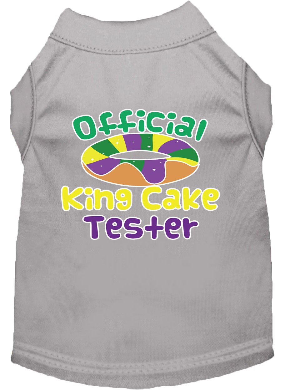 Pet Dog & Cat Shirt Screen Printed, "King Cake Tester"-2