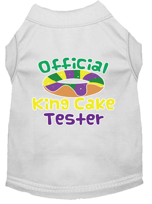 Pet Dog & Cat Shirt Screen Printed, "King Cake Tester"-3