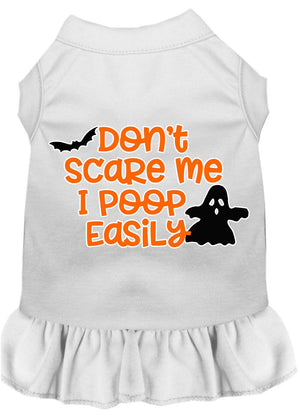 Halloween Pet Dog & Cat Dress Screen Printed, "Don't Scare Me, I Poop Easily"-3