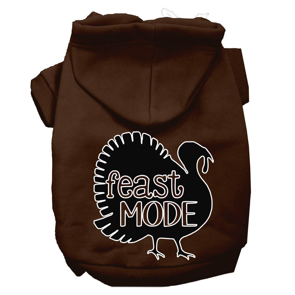 Thanksgiving Pet, Dog and Cat Hoodie Screen Printed, "Feast Mode"-4