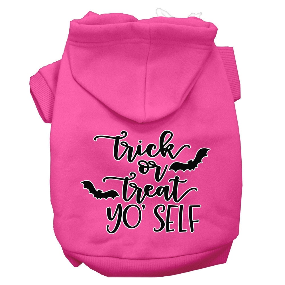 Halloween Pet, Dog & Cat Hoodie Screen Printed, "Trick Or Treat Yo' Self"-3