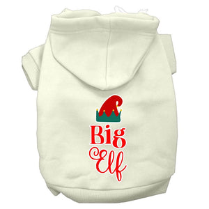 Christmas Pet Dog & Cat Hoodie Screen Printed, "Big Elf"-3