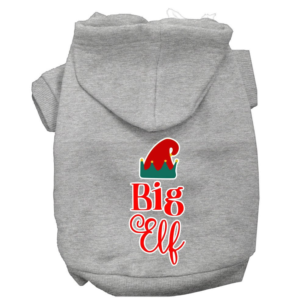 Christmas Pet Dog & Cat Hoodie Screen Printed, "Big Elf"-4