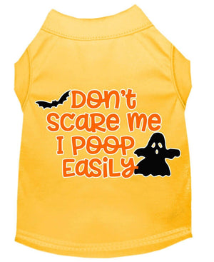 Halloween Pet Dog & Cat Shirt Screen Printed, "Don't Scare Me, I Poop Easily"-2