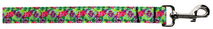 Pet Dog & Cat Nylon Collar or Leash, "Island Flowers"-2