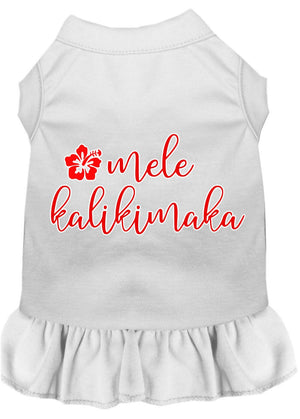 Christmas Pet Dog & Cat Dress Screen Printed, "Mele Kalikimaka"-8