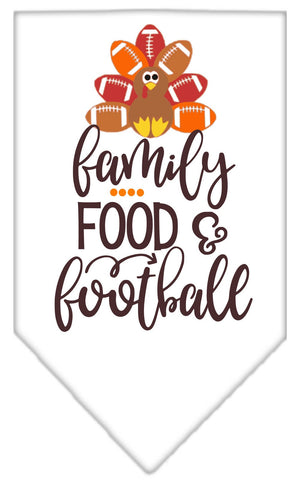 Pet and Dog Bandana Screen Printed, "Family, Food, & Football"-4